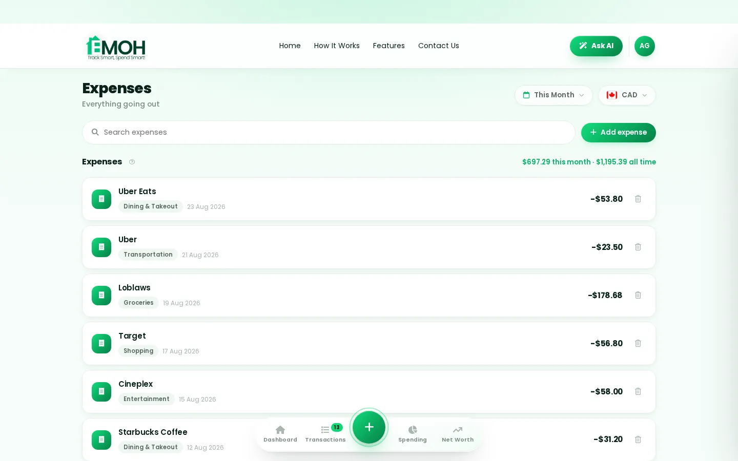 EMOH Pay web app: Budget Template for Google Sheets