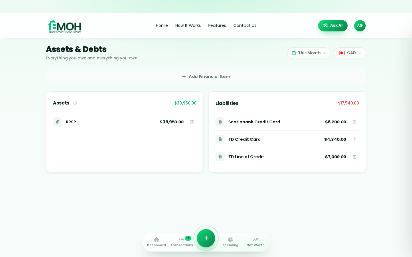 EMOH Pay app — web app