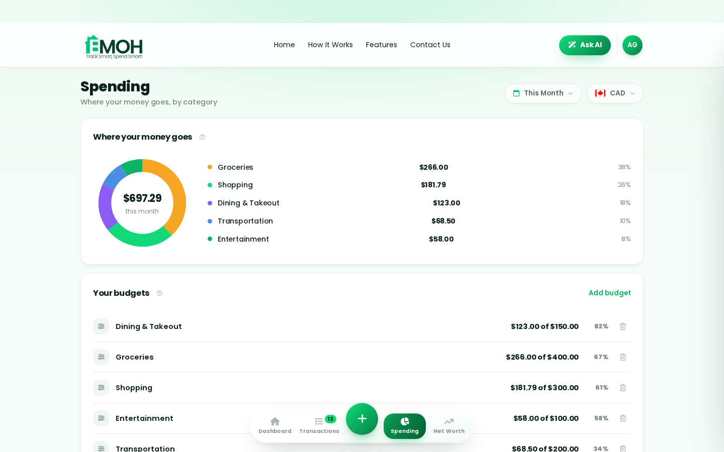 EMOH Pay app — web app