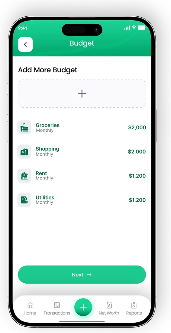 EMOH Pay monthly budgets for groceries, shopping, rent and utilities