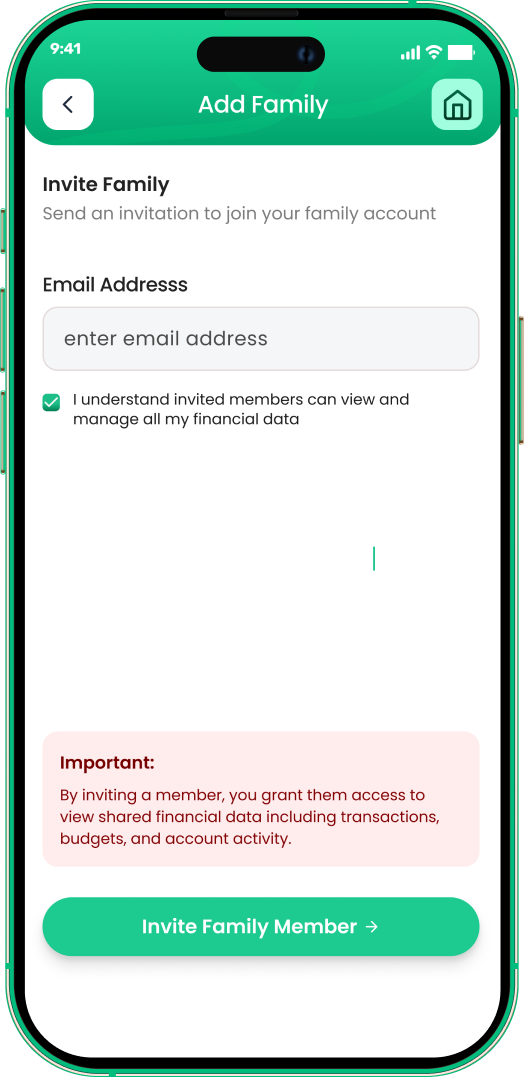 EMOH Pay family members list showing invited household members